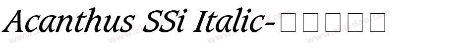 Acanthus SSi Italic字体转换